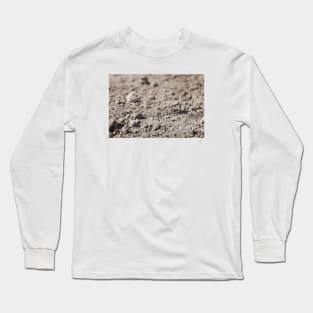 Dried Dirt Rubble Surface With Green Grass Stem Long Sleeve T-Shirt